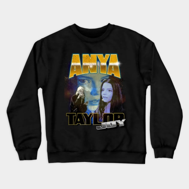 Anya Taylor Joy Bootleg Crewneck Sweatshirt by Fatdukon